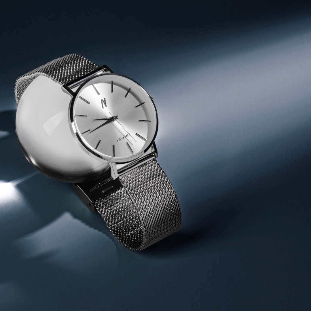 Advance Chrome 36MM Unisex Watch In Silver