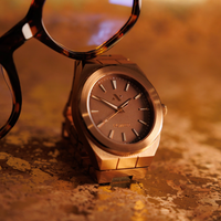 Thumbnail for Elevate Link Mocha 42MM Watch in Rose Gold/Coffee