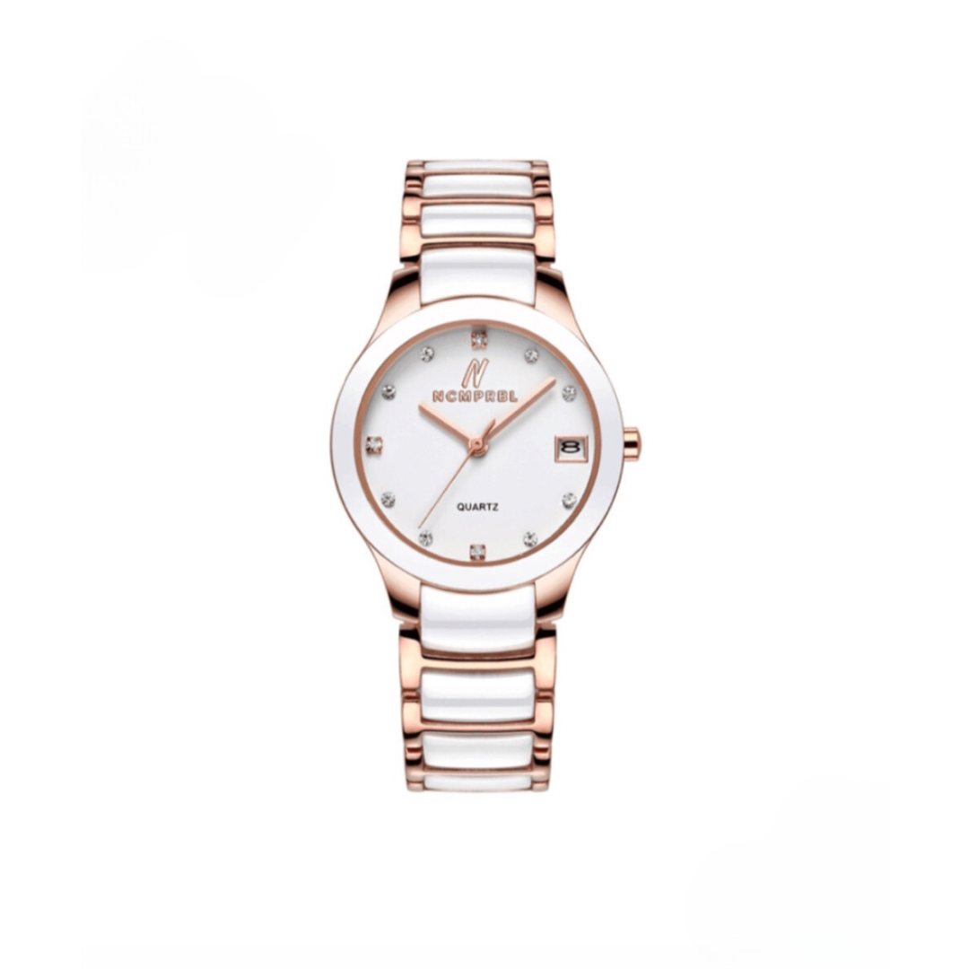Petite Link Butterscotch 34MM in White/Rose Gold