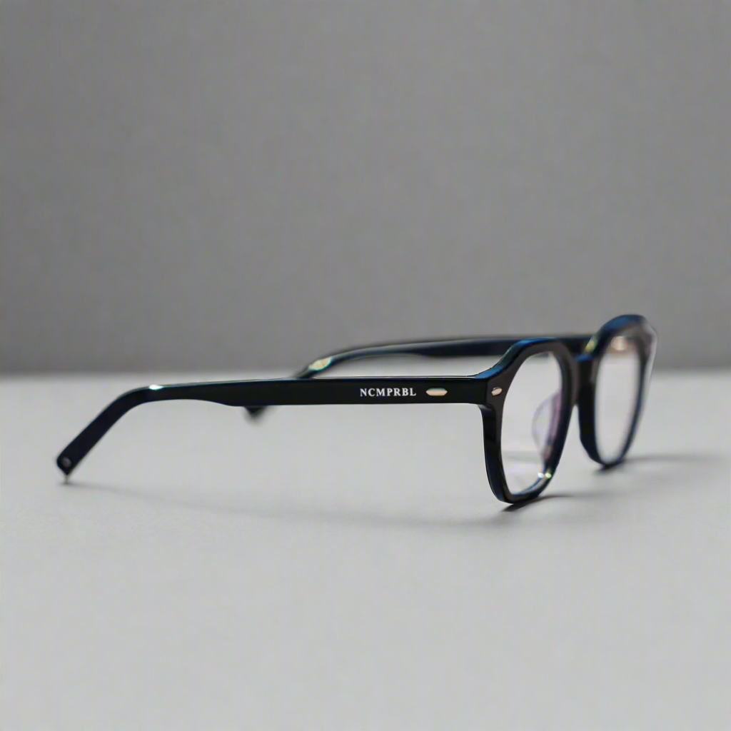 Clarity Focused Large Frame Eyeglasses In Black - NCMPRBL