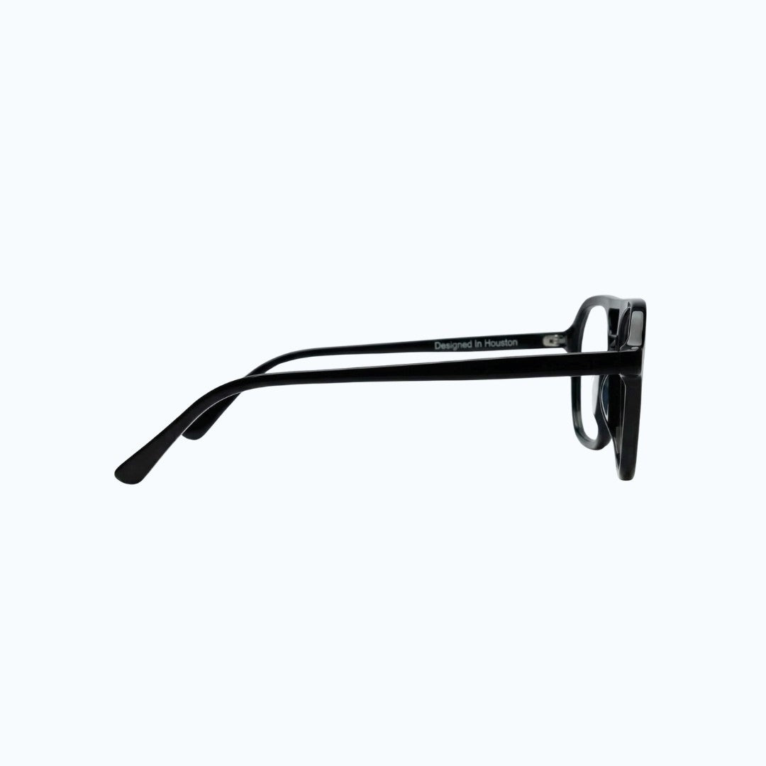 Axis Onyx Flat Top 53mm Eyeglasses In Obsidian Black