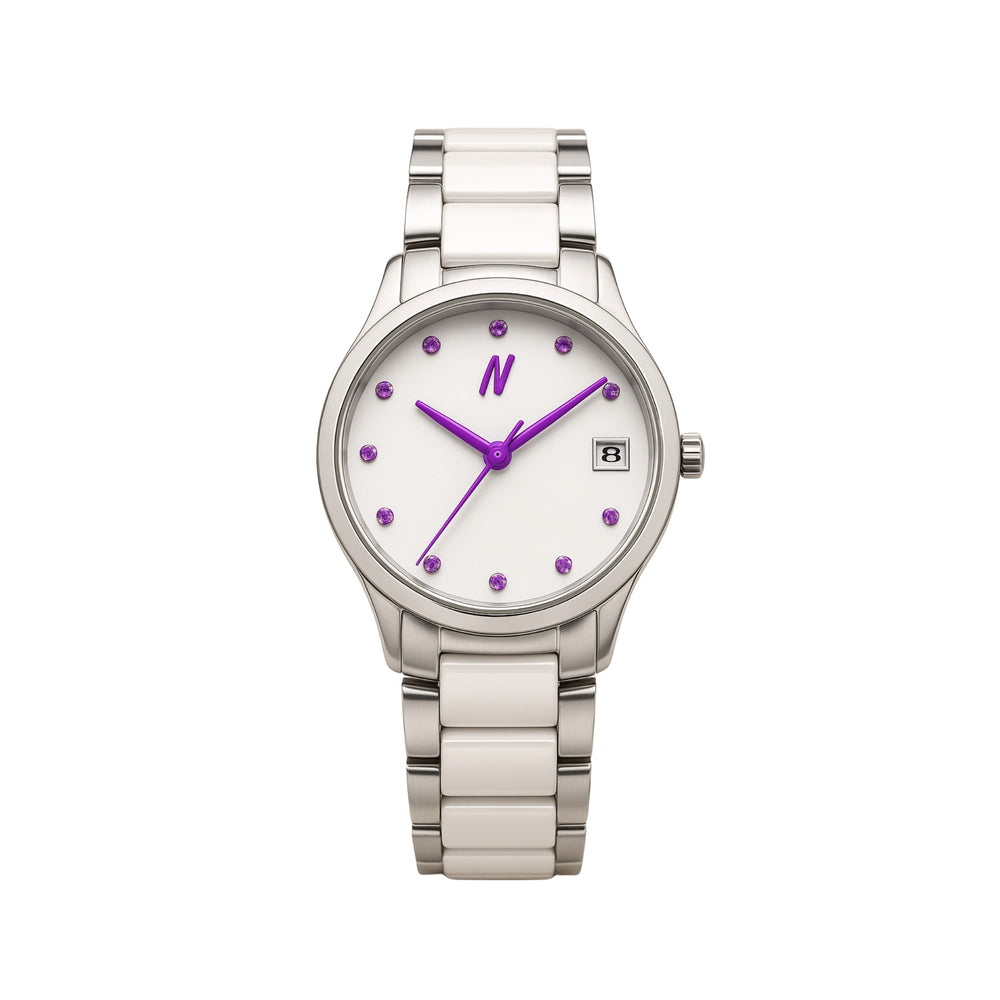 Petite Link Purple Reign Quartz Movement Ceramic Bracelet Watch, 34MM