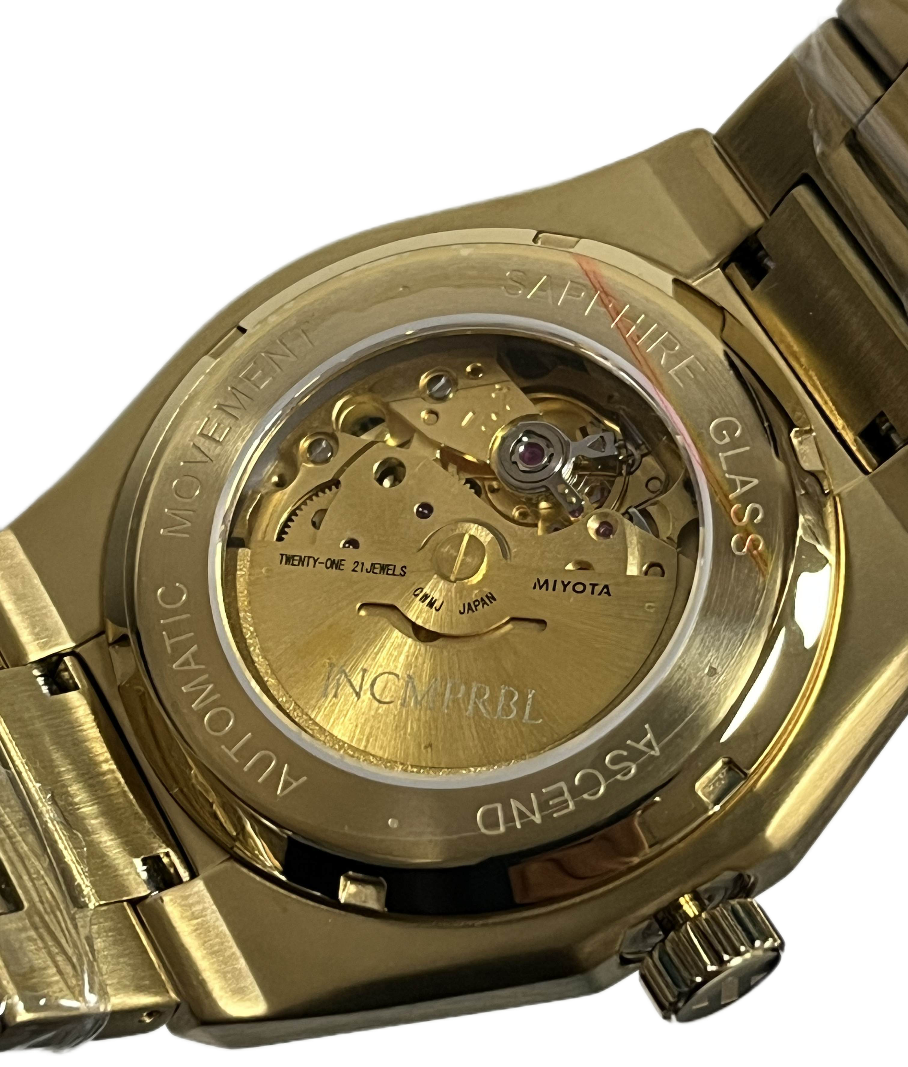 Ascend Aurelian 40MM Automatic Link Watch In Frosted Champagne Gold