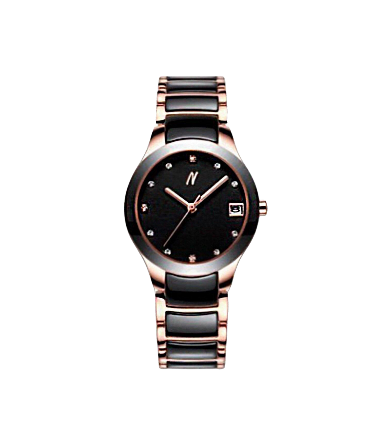 Petite Link Miracle 34MM in Black/Rose Gold